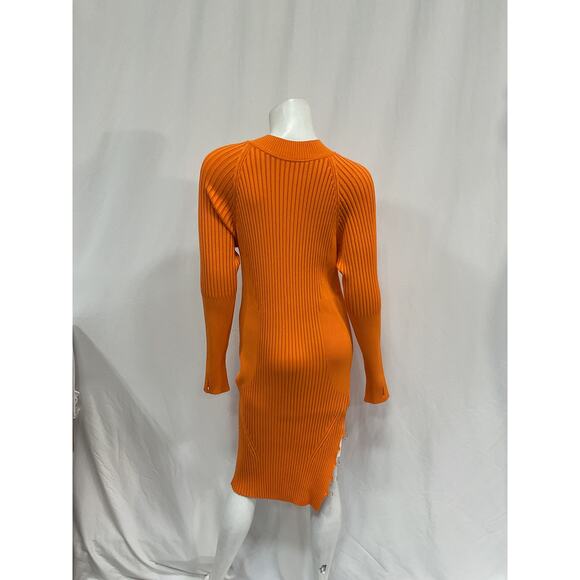 Jacquemus 'Pigolo' Orange Viscose Dress Size 44 - Picture 3 of 5